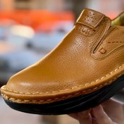 تصویر کفش طبی مردانه تمام چرم کد ۵۴۴ رنگ عسلی 