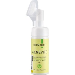 تصویر فوم شستشوی صورت درمالیفت مدل آکنویت مناسب پوست جوش دار حجم ۱۵۰ میلی لیتر 