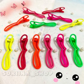 تصویر گیره مو فلزی رنگی - قرمز Hair Pin colored