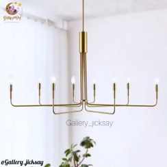 تصویر لوستر مدرن A255 - ۶ شاخه / مشکی 