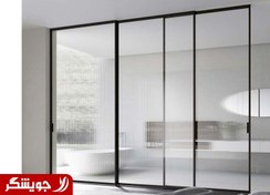 تصویر درب شیشه ای ریلی کشویی اکسیدال 