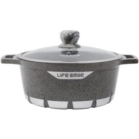 تصویر قابلمه گرانیتی لایف اسمایل مدل FLCM 36P LIFE SMILE FLCM-36P Granite Coating Soup Pot