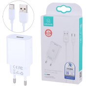 تصویر شارژر دیواری فست شارژ Usams T21OCTC 2.1A 10.5W + کابل تایپ سی Usams T21OCTC 2.1A 10.5W Wall Charger With Type-C Cable