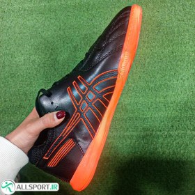 تصویر کفش فوتسال اسیکس طرح اصلی Asics Copero Black Orange 