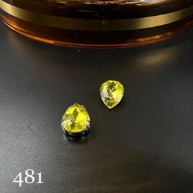تصویر نگین اشک رنگ زرد کد: 481 