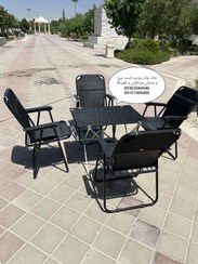 تصویر ست چهار نفره صندلی ساحلی تاشو و میز مسافرتی کاوردار 