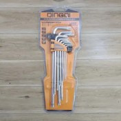 تصویر ست آچار آلن دینگشی مدل 17125A ۹ عددی ستاره ای 