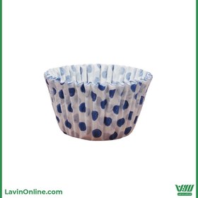 تصویر کپسول کاپ کیک طرح دار (خال آبی) 