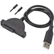 تصویر تبدیل DVD-RW لپ تاپ به USB ا USB 2.0 to 7+6 13Pin Slimline SATA Laptop CD/DVD ROM USB 2.0 to 7+6 13Pin Slimline SATA Laptop CD/DVD ROM
