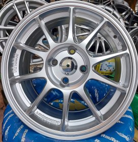 تصویر رینگ اسپرت سایز ۱۶ (۱۰پره) نقره‌ای (۴×۱۰۸) (پژو،سمند، دنا) Sport wheel size 16" silver (4×108)