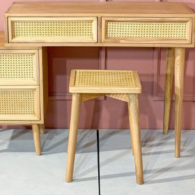 تصویر نیمکت یک نفره حصیری لیو 