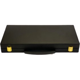 تصویر چیپ ۳۰۰ عددی سرامیکی بازی پوکر با کیف چرمی 