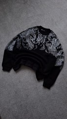 تصویر دورس مشکی 3 نخ قواره باکسی مدل ترمه کد DORS0023 