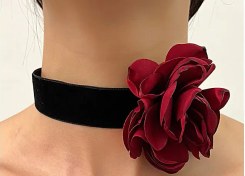 تصویر نیم ست گردنبند و دستبند گل کد 2018 