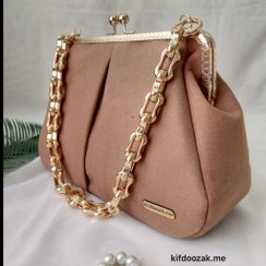 تصویر کیف دهانه فلزی منگو پوست ماری 