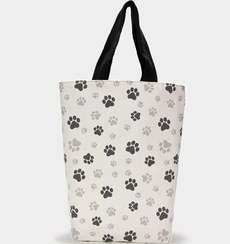 تصویر ساک دستی کتان طرح Footprint 