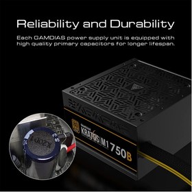 تصویر منبع تغذیه کامپیوتر گیم دیاس مدل GAMDIAS KRATOS M1 750B GamDias KRATOS M1 750B Computer Power Supply