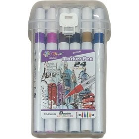 تصویر ماژیک رنگ آمیزی دوسر 24 رنگ 