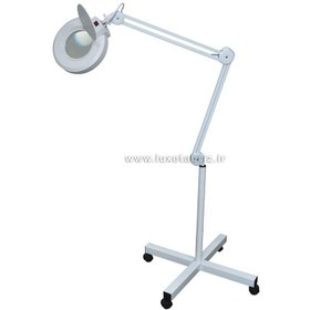 تصویر چراغ لوپ پایه دار ایستاده حرفه ای سالنی کلینیکال Professional standing loupe lamp for clinical hall