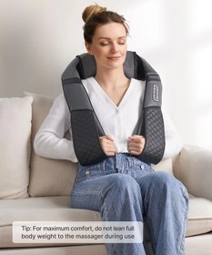 تصویر ماساژور گردن مدل RENPHO U-NECK2 RENPHO Neck Massager, [2025 Upgraded] Shiatsu Neck and Back Massager, 5D Kneading Neck Massager for Pain Relief Deep Tissue, Neck and Shoulder Massager with Heat, Massage Pillow for Neck Back Shoulder