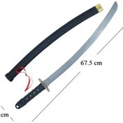تصویر اسباب بازی شمشیر نینجا با غلاف شمشیر سامورایی شمشیر بزرگ چاقو کارد تفنگ مبارزه 
