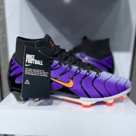 تصویر کفش فوتبال نایک ایرزوم ویپور 15مرکوریال سوپرفلای۹ بنفش nike airzoom vapor15 superfly9 - 4 nike airzoom mbappe