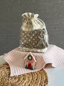 تصویر کیسه سبزیجات پارچه ای طرح دار 