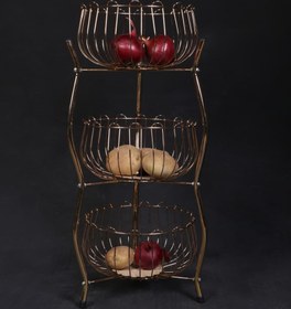 تصویر جا سیب زمینی و پیازی 3 طبقه طلایی 