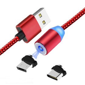 تصویر کابل تبدیل USB به microUSB/ لایتنینگ /USB-C استارتک مدل STN طول 1 متر 