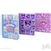 تصویر دفترچه یادداشت آکواریومی سیمی طرح کرومی، ملودی و سینامورول 