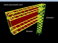 تصویر دانلود محاسبات و نقشه‌های بیلبورد خرپایی ۱۰ متری با تابلو ۸×۴ متر 