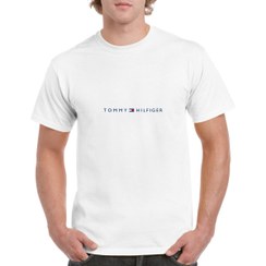 تصویر تیشرت آستین کوتاه سفید طرح تامی هیلفیگر Tommy Hilfiger | استایل اسپرت | کد BR175 tommy-hilfiger-tshirt-br175
