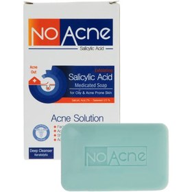 تصویر صابون حاوی سالیسیلیک اسید مناسب پوست چرب و جوش دار وزن 74 گرم نو آکنه No Acne Salisylic Acid Soap 74 g