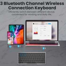 تصویر کیبورد بی سیم مدل KF8700 