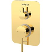 تصویر شیر حمام تو کار بهفر طلایی براق پلیت A 