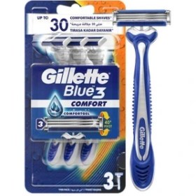 تصویر خود تراش سه لبه ژیلت مدل بلو 3 کامفور(3 عددی)ت GILLETT BLUE COMFORT 3 