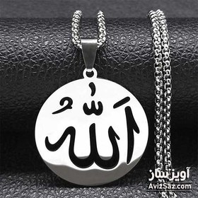 تصویر گردنبند الله استیل رنگ طلایی کد 100577 