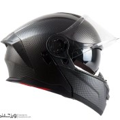 تصویر کلاه کاسکت رادین مدل Carbonix کد 1948 سایز ۵۸-۶۲ عینک دار فک متحرک 