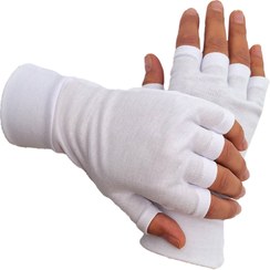 تصویر دستکش زنانه سیلکا مدل نیم انگشتی کد 1099 رنگ سفید 