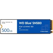 تصویر حافظه اس اس دی اینترنال وسترن دیجیتال مدل آبی SN580 M.2 2280 NVMe ظرفیت 500 گیگابایت Western Digital Blue SN580 M.2 2280 NVMe 500GB SSD