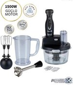 تصویر ست مخلوط کن سیاه بلندر مجموعه Blender Premium Silver Glass Activeflow 1500 W یخ TEFAL 