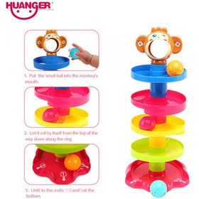 تصویر بازی فکری توپ و سرسره مدل هپی لرنر Rolling Roll Lerner Model Ball Model