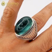 تصویر انگشتر درّ نجفی سبز کلکسیونی گالری شفق | رکاب ۳۱ گرمی | قیمت ۶۹ میلیون 