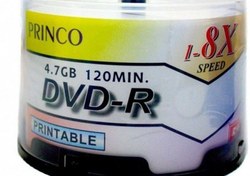 تصویر دی وی دی پرینتیبل پرینکو بسته 50 عددی printable princo DVD-R -50 Pack