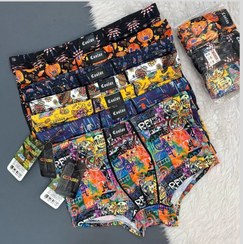 تصویر شورت کولسی(گیاهی) نیم پا مردانه کد۲۶۲۰ جین۱۲تایی سایز لباس زیر مردانه