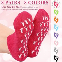 تصویر جوراب سلیکونی ضد ترک پا 