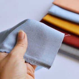 تصویر پارچه لینن نخ رنگی 