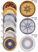 تصویر گل سقفی زیر لوستری دور لوستری تزیین سقف دایره سلطنتی سپاهان سقف - 62 / سفید کرم / بدون نور پردازی Royal Ceiling Medallion for Chandelier – Sepahan Saghf