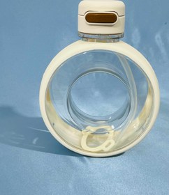 تصویر قمقمه آب طرح دونات - سفید 