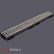 تصویر گاتر عرض13 عمق8با درپوش استنلس استیل آبادیس مشکی 